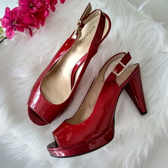 ANTONIO MELANI Shoes - {Reserved}Ruby Red Antonio Melanie Leather Pumps